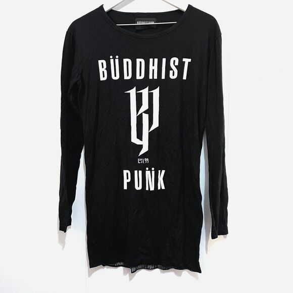 Buddhist Punk Long Sleeve Tee Size Medium - Picture 1 of 6